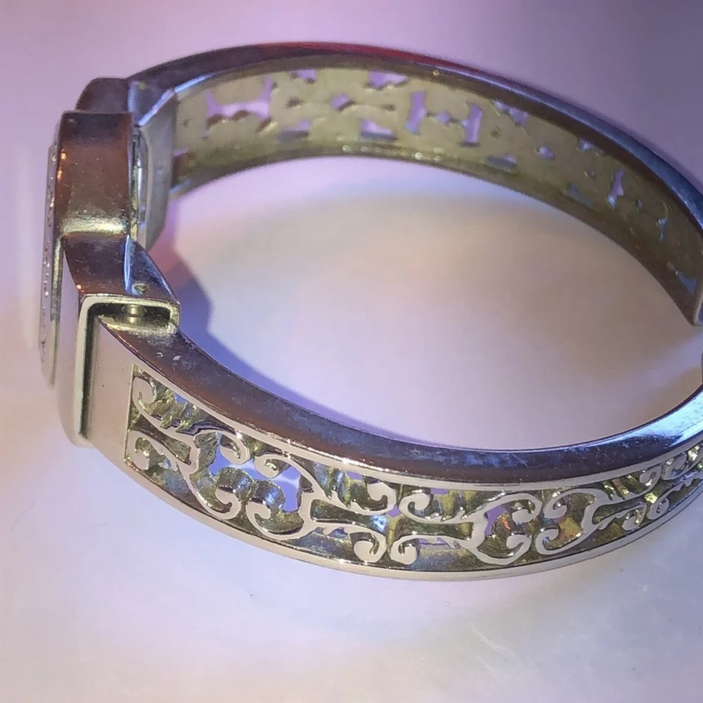 Silver Tone Floral Cutout Band Retro Boho Watch Wristwatch - Picture 7 of 8